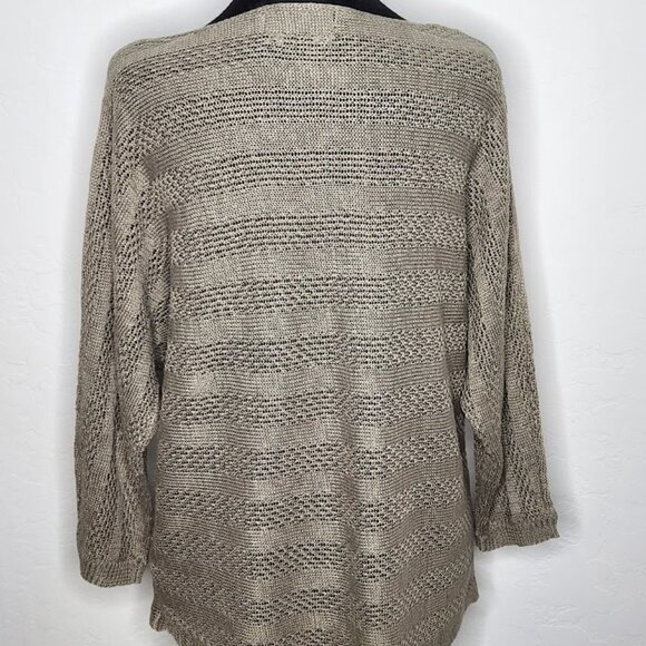 Tahari Woman's Linen Knit Sweater Top Size Small - Picture 3 of 4